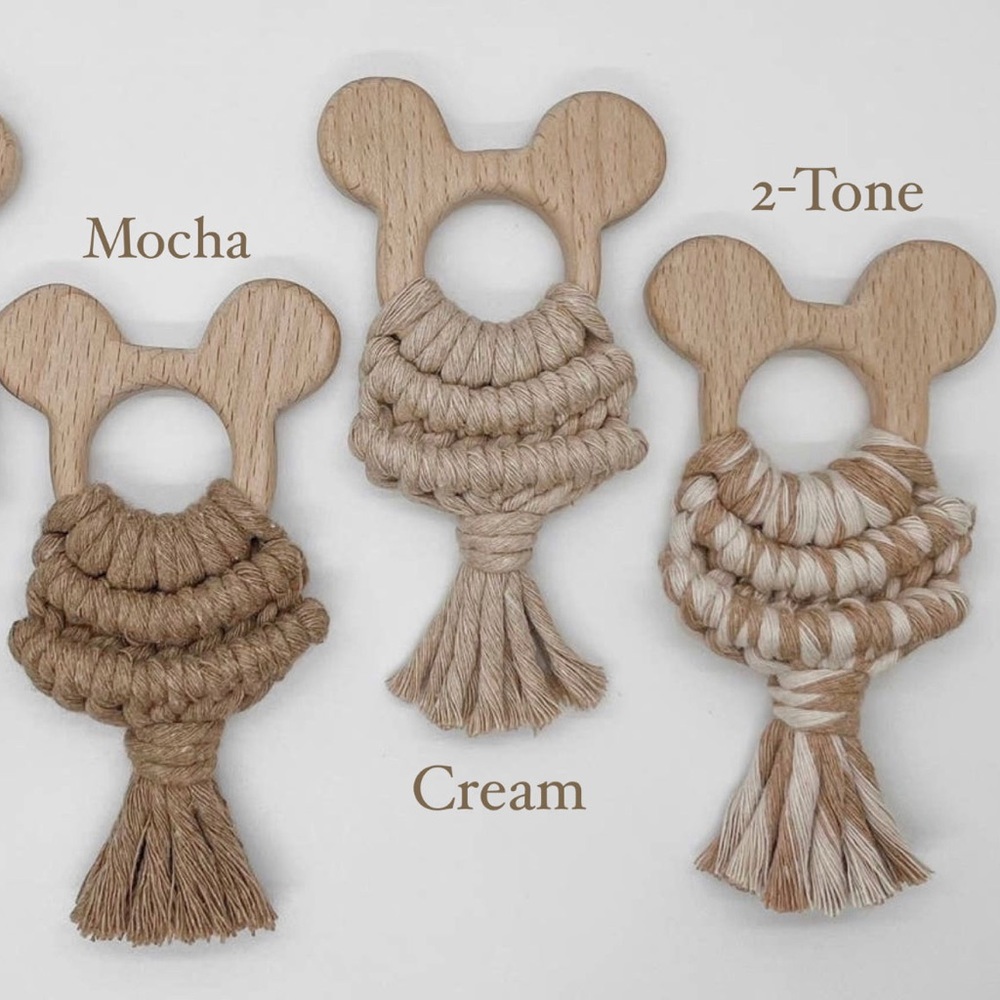 Wooden Teether Toy 🧸 🐭
